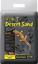 Exo Terra Desert Sand Terrarium Reptile Substrate, Black, 10-lb bag