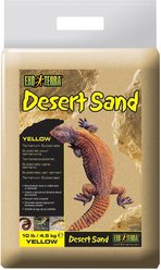 Exo Terra Desert Sand Terrarium Reptile Substrate, Yellow, 10-lb bag