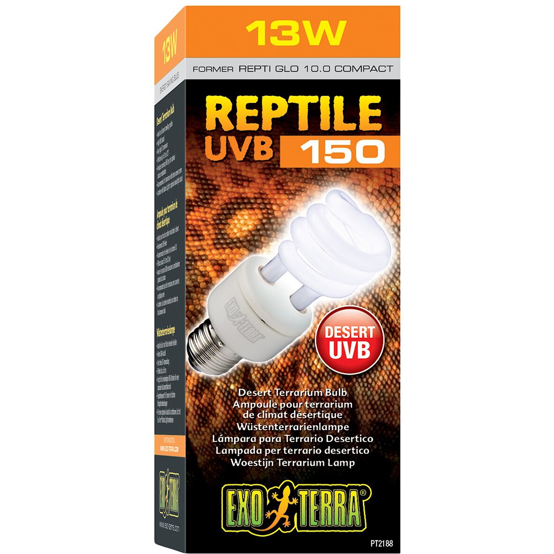 Exo Terra Desert UVB 150 Reptile Bulb, 13-w