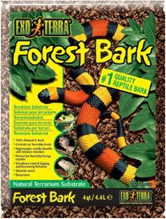 Exo Terra Forest Bark Natural Fir Terrarium Reptile Substrate, 4-qt