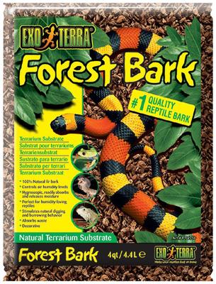 Show full view: Exo Terra Forest Bark Natural Fir Terrarium Reptile Substrate, 4-qt slide 1 of 4