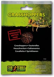 Exo Terra Grasshoppers Vacuum Packed Reptile Food, 0.53-oz bag