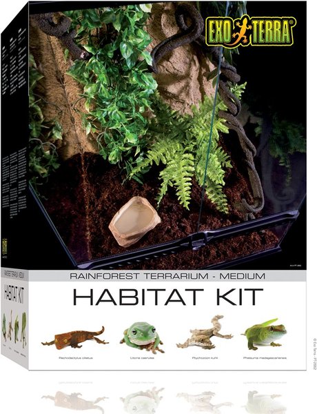EXO TERRA Rainforest Reptile Habitat Kit, Medium