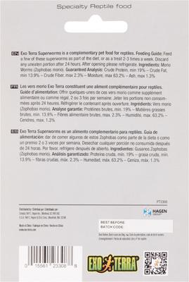 Show full view: Exo Terra Superworms Vacuum Packed Reptile Food, 0.53-oz bag slide 2 of 3