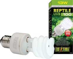 Exo Terra Tropical UVB 100 Reptile Bulb, 13-w