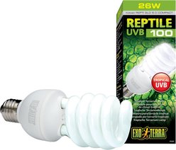 Exo Terra Tropical UVB 100 Reptile Bulb, 26-w