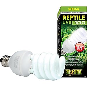 Exo Terra Tropical UVB 100 Reptile Bulb, 26-w
