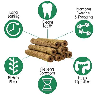 Show full view: Exotic Nutrition Apple & Oat Puff Sticks Rabbit Treats, 9 count slide 3 of 7