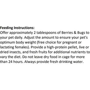 Exotic Nutrition Berries & Bugs Sugar Glider & Hedgehog Food, 1.5-lb bag