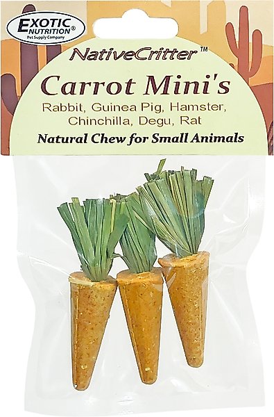 Show full view: Exotic Nutrition Carrot Minis Small Pet Chew Toy slide 1 of 7
