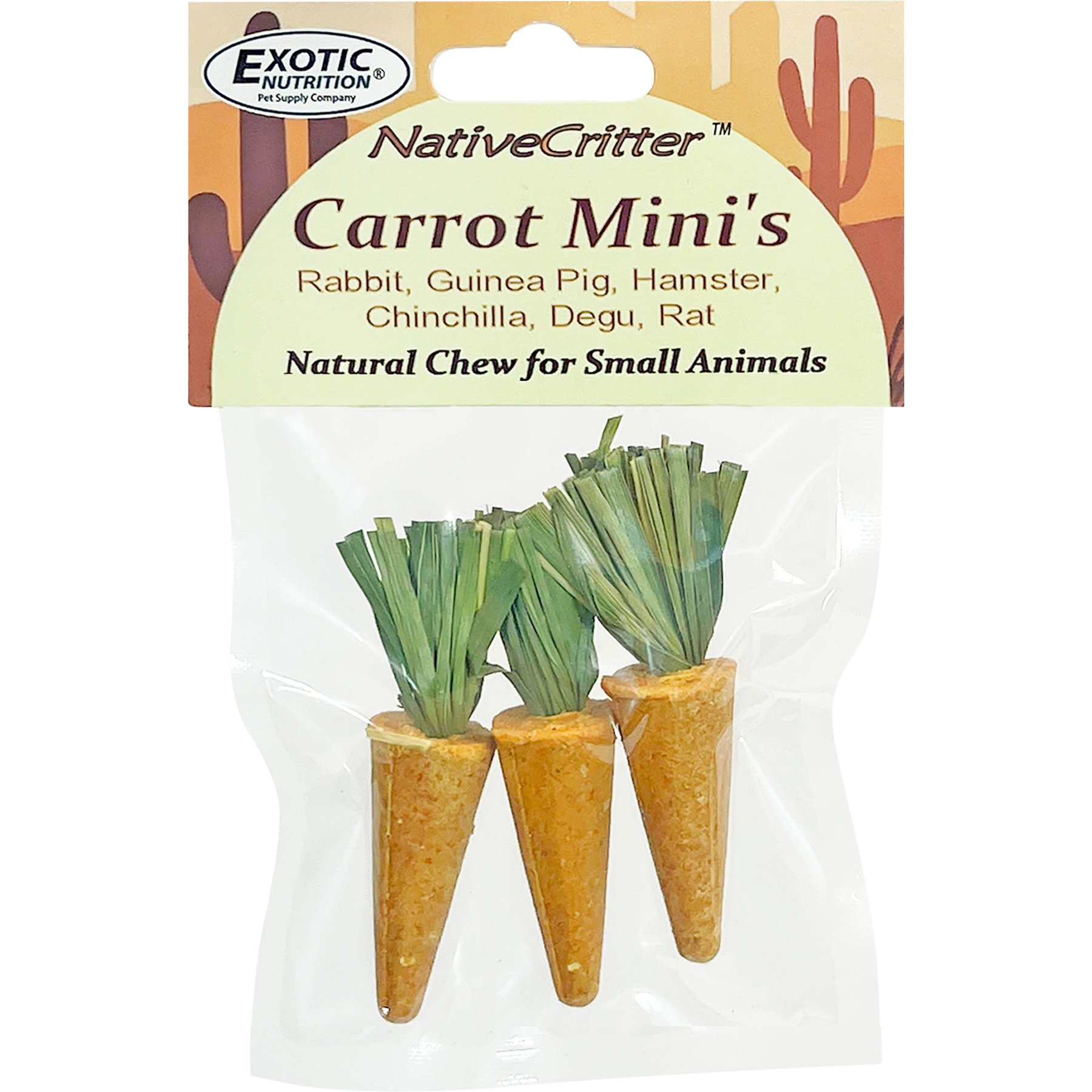 Exotic Nutrition Carrot Minis Small Pet Chew Toy