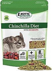 Exotic Nutrition Chinchilla Diet with Rose Hips Small-Pet Food, 2-lb bag