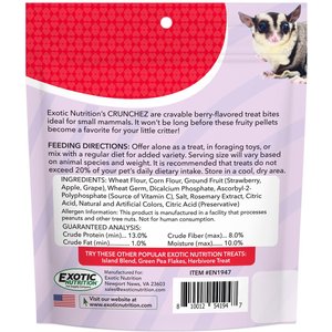 Exotic Nutrition Critter Selects Crunchez Berry Blend Recipe Small Animal Treats, 2.5-oz bag