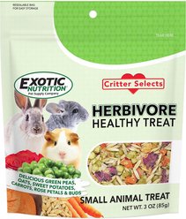 Exotic Nutrition Critter Selects Herbivore Small Animal Treats, 3-oz bag
