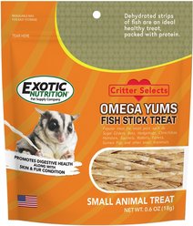 Exotic Nutrition Critter Selects Omega Yum Small Pet Fish Sticks, 0.6-oz bag
