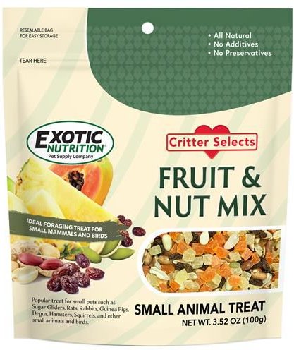 Exotic Nutrition Critter Selects Small Pet Fruit & Nut Mix, 3.52-oz bag