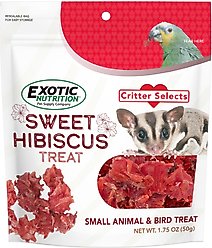Exotic Nutrition Critter Selects Sweet Hibiscus Small Pet Treats, 1.75-oz bag