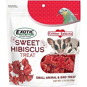 Exotic Nutrition Critter Selects Sweet Hibiscus Small Pet Treats, 1.75-oz bag