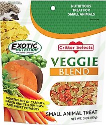 Exotic Nutrition Critter Selects Veggie Blend Small Animal Treats, 3-oz bag