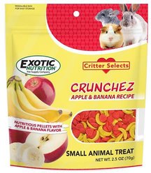 Exotic Nutrition Crunchez Apple & Banana Small Pet Treats, 2.5-oz bag