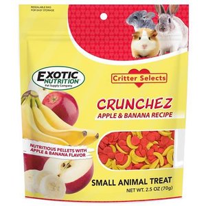 Exotic Nutrition Crunchez Apple & Banana Small Pet Treats, 2.5-oz bag