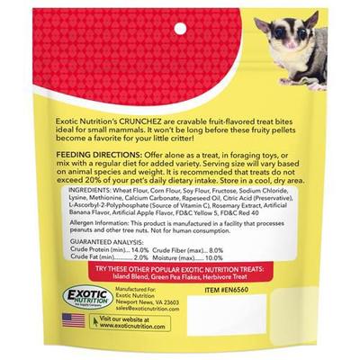 Show full view: Exotic Nutrition Crunchez Apple & Banana Small Pet Treats, 2.5-oz bag slide 2 of 4