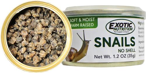 Show full view: Exotic Nutrition De-Shelled Snails Canned Hedgehog Treats, 1.2-oz can slide 4 of 5