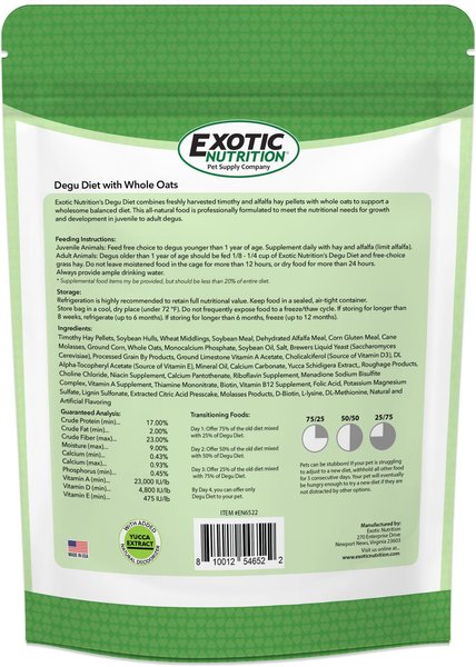 Exotic Nutrition Degu Diet Food