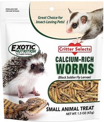 Exotic Nutrition Dried Black Soldier Fly Larvae Small Animal Treats, 1.5-oz bag
