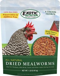 Exotic Nutrition Dried Mealworms, 1-lb bag
