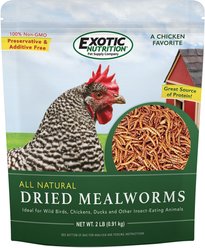 Exotic Nutrition Dried Mealworms, 2-lb bag