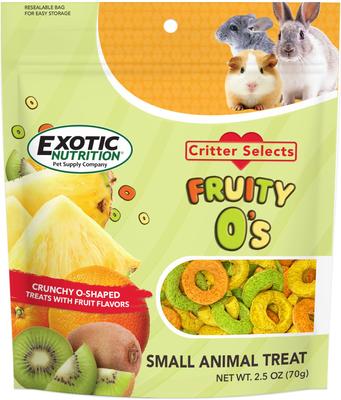 Show full view: Exotic Nutrition Fruity O's Small Pet Treat, 2.5-oz bag slide 5 of 6