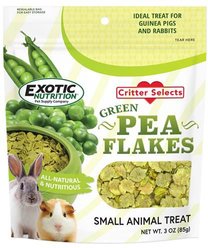 Exotic Nutrition Green Pea Flakes Small Pet Treat, 3-oz bag