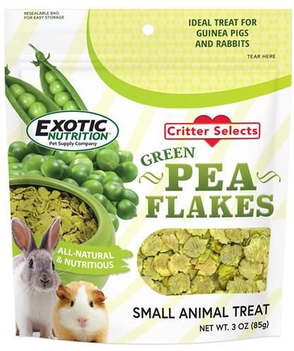 EXOTIC NUTRITION Green Pea Flakes Small Pet Treat, 3-oz bag