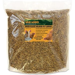 Exotic Nutrition Grub-Worms Dried Black Soldier Fly Larvae Bird food, 5-lb bag