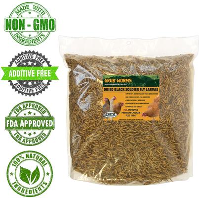 Show full view: Exotic Nutrition Grub-Worms Dried Black Soldier Fly Larvae Bird Food, 2.5-lb bag slide 4 of 9