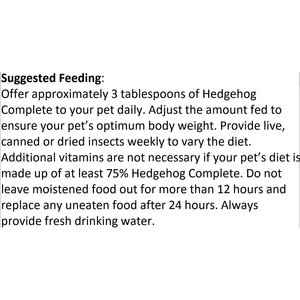 Exotic Nutrition Hedgehog Complete Hedgehog Food, 2-lb bag