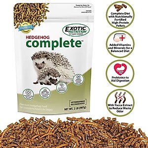 Exotic Nutrition Hedgehog Complete Hedgehog Food, 2-lb bag