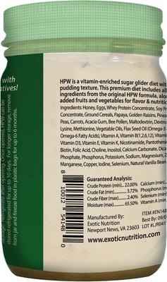 Show full view: Exotic Nutrition HPW Fruit & Veggie Sugar Glider Food, 12-oz jar slide 2 of 7