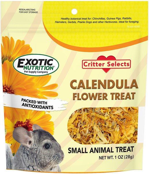 Exotic Nutrition Marigold Calendula Officinalis Flower Small Pet Treats, 1-oz bag