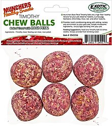 Exotic Nutrition Munchers Rose Petals & Timothy Chew Balls Small Animal Treats, 6 count slide 2 of 4