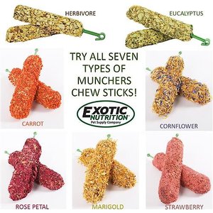 Exotic Nutrition Munchers Sticks with Marigold Small Pet Treats, 2 count