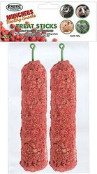 Exotic Nutrition Munchers Sticks with Strawberry Small Pet Treats, 2 count