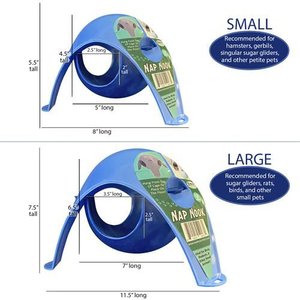Exotic Nutrition Nap Nook Small Pet Hideout, Blue, Large
