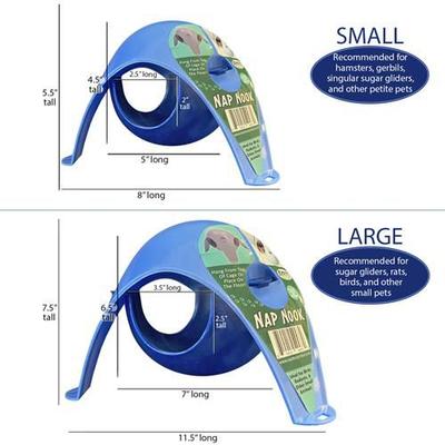 Show full view: Exotic Nutrition Nap Nook Small Pet Hideout, Blue, Large slide 5 of 6