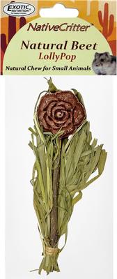 Show full view: Exotic Nutrition Natural Beet Lollypop Small Pet Chew Toy slide 4 of 5