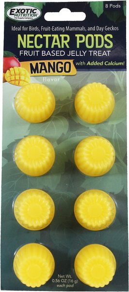 Exotic Nutrition Nectar Pods Mango Flavor Sugar Glider Treats, 8 count