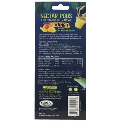 Show full view: Exotic Nutrition Nectar Pods Mango Flavor Sugar Glider Treats, 8 count slide 3 of 4