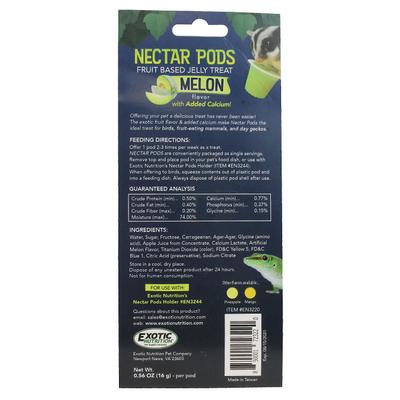 Show full view: Exotic Nutrition Nectar Pods Melon Flavor Sugar Glider Treats, 8 count slide 3 of 5