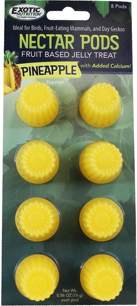 Exotic Nutrition Nectar Pods Pineapple Flavor Sugar Glider Treats, 8 count